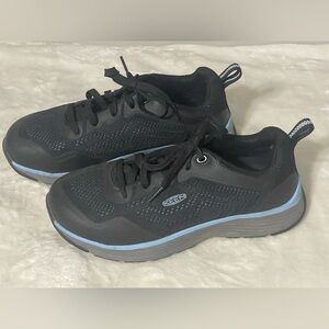 Womens KEEN Utility 7M Airy Blue/Black Sparta II Low Alloy Toe Work Shoe